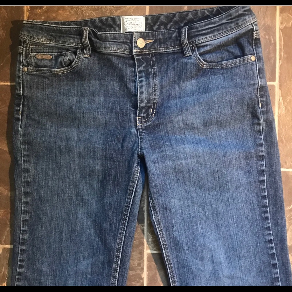 White House Black Market Women's Jeans Boot Leg Denim Blue Size 10 Short (10s)